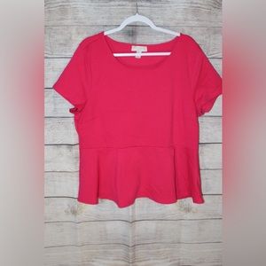 forever 21 hot pink peplum